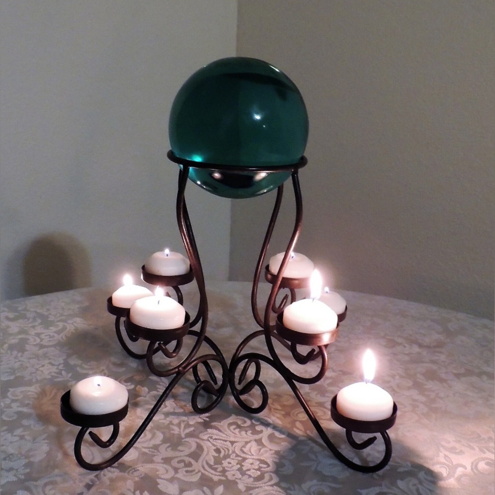Large Metal Candleabra H 10” W 15”